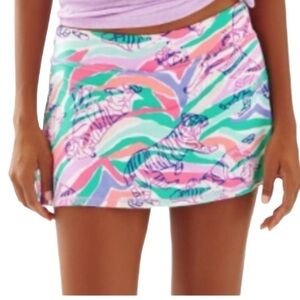 Lilly Pulitzer luxletic sandstrip tiger colorful  Tiger Print Skirt skort